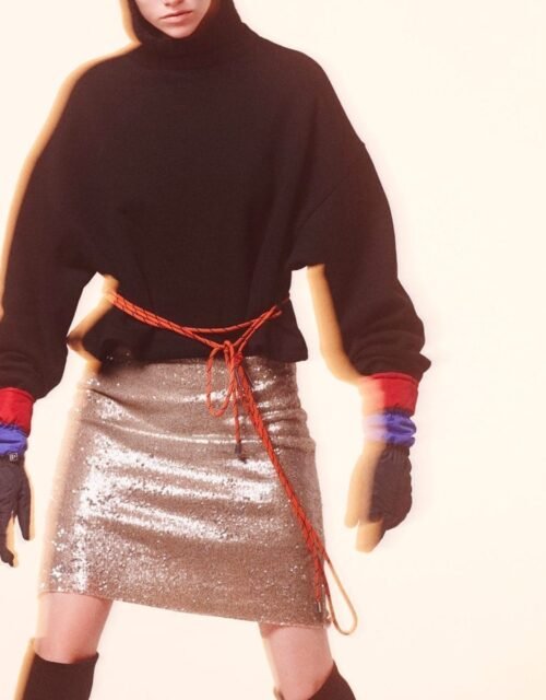 Contrasting Hooded Sweatshirt